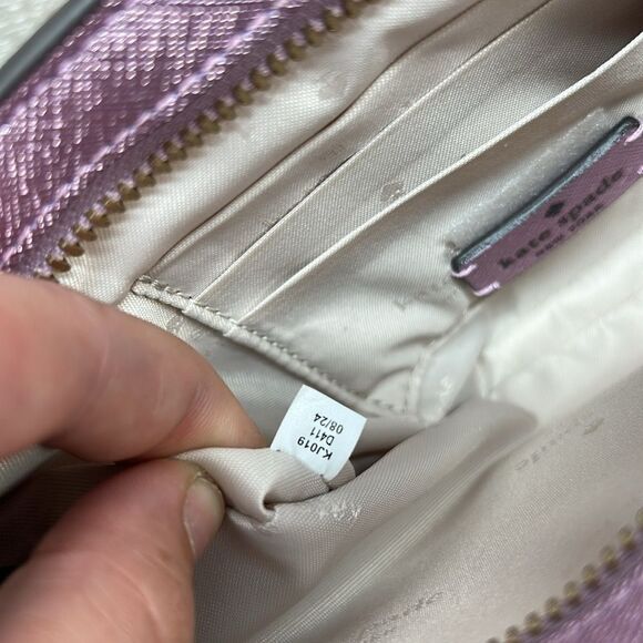 6486 Kate Spade Metallic Pink Clutch with Chain Strap - Picture 8 of 10